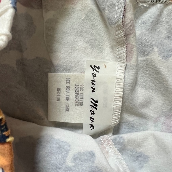 Nwt vintage floral workout leggings 80s 90s - Picture 2 of 2